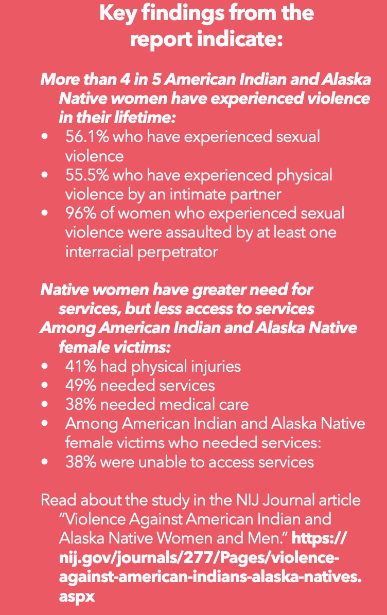 Nij Recently Released Research On Violence Against American Indian Women Niwrc